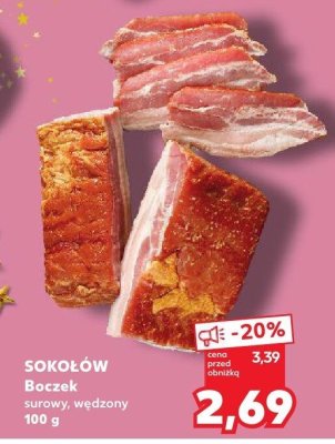 Boczek surowy, wędzony  promocja w Kaufland