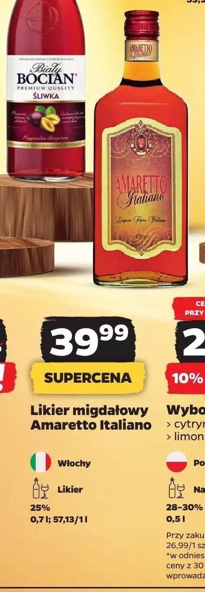 Likier 25% Amaretto italiano promocja