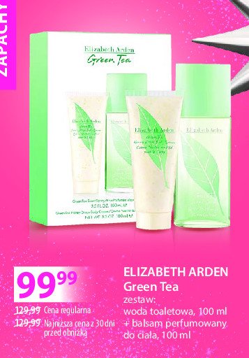 Zestaw w pudełku green tea dezodorant w atomizerze 100 ml + lotion 100 ml Elizabeth arden zestaw promocja w Hebe