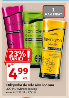 Szampon do włosów nawilżająco-wzmacniający Joanna konopie promocja