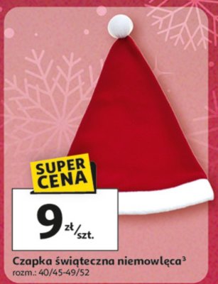 Czapka świąteczna niemowlęca rozm. 40/45-49/52 promocja w Auchan