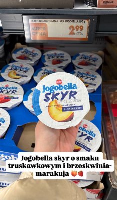 Jogurt Skyr Jogobella truskawka promocja w Biedronka