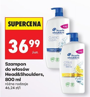 Szampon do włosów Head&Shoulders, 800 ml promocja w Biedronka
