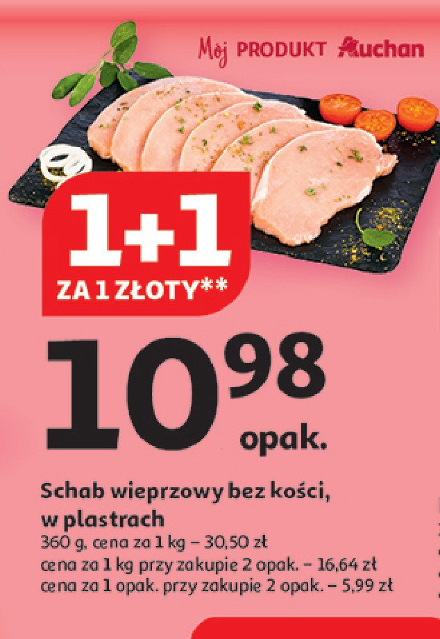 Schab wieprzowy bez ko艣ci Auchan promocja