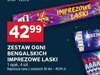 Zestaw ogni bengalskich Imprezowe Laski promocja w Stokrotka