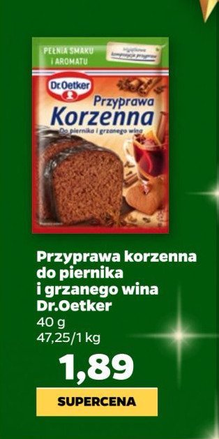 Przyprawa korzenna Dr. oetker promocja w Netto