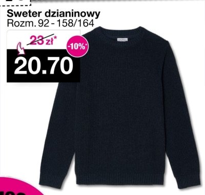 Sweter dzianinowy Rozm. 92 - 158/164 promocja w Woolworth