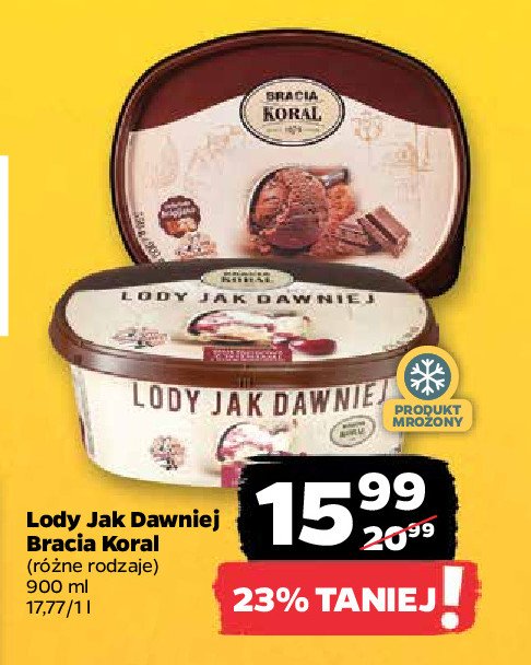 Lody czekoladowe z czekolad膮 belgijsk膮 Bracia koral lody jak dawniej promocja