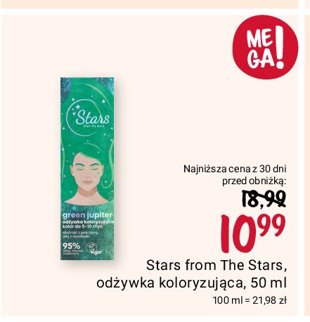 Odżywka koloryzująca green jupiter Stars from the stars promocja