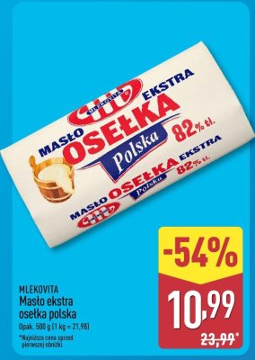 Masło ekstra osełka polska promocja w Aldi