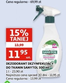 Dezodorant dezynfekujący do tkanin w sprayu Sanytol promocja