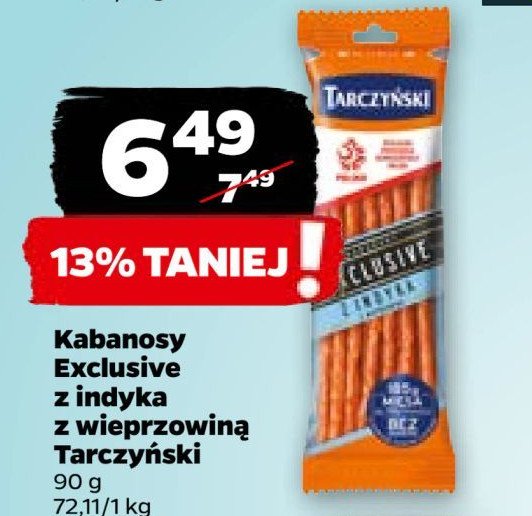 Kabanos wieprzowy Tarczyński kabanos exclusive promocja