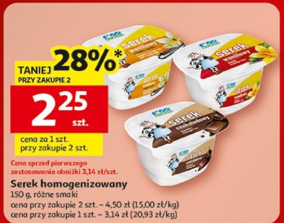 Serek homogenizowany różne smaki promocja w Auchan