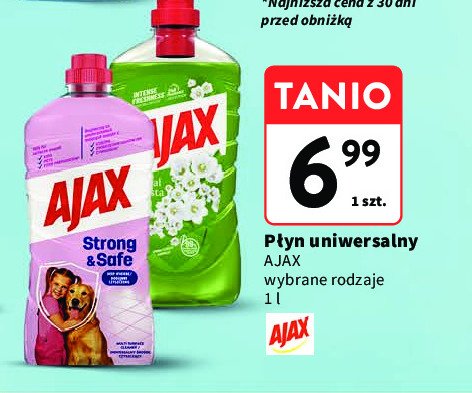 Płyn uniwersalny Ajax strong & safe promocja