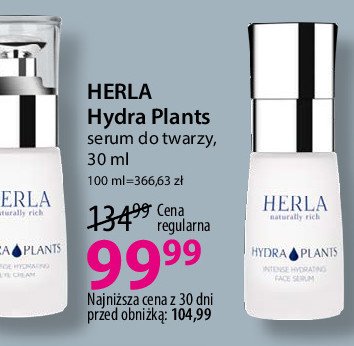 Serum do twarzy intensywnie nawilżające Herla hydra plants promocja