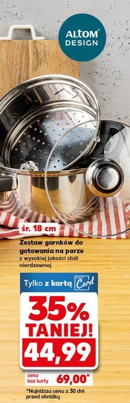 Garnek do gotowania na parze 18 cm Altom design promocja w Kaufland