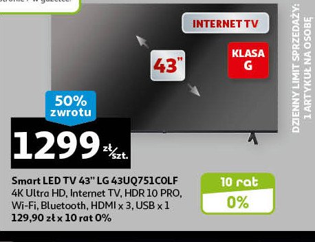 Telewizor 43" 43uq751c Lg promocja