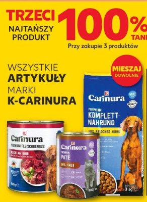 Karma dla psów K-CARINURA różne rodzaje trzeci -100% taniej promocja w Kaufland