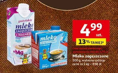 Mleko zagęszczone 500g, wybrane rodzaje promocja w Auchan