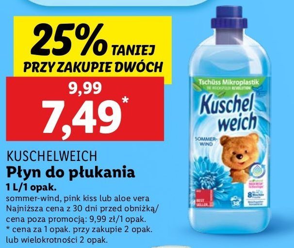 Płyn do płukania zielony Kuschelweich promocja