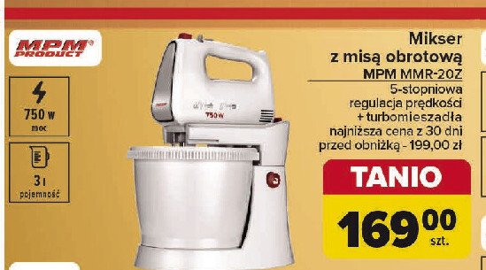 Mikser z misą mmr-20z Mpm product promocja w Carrefour