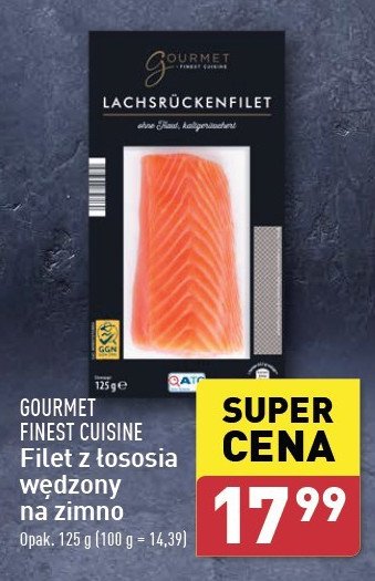 Filet z łososia wędzony na zimno Gourmet finest cuisine promocja