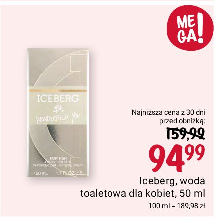 Woda toaletowa Iceberg be wonderfully you promocja
