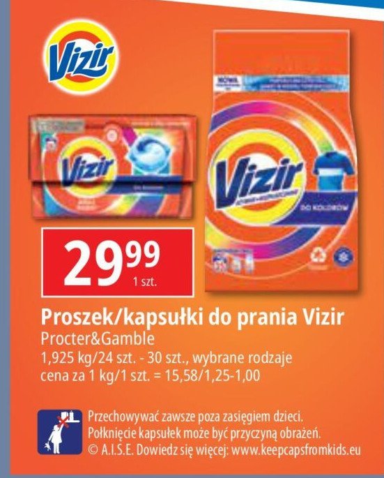 Proszek do prania kolorowego Vizir promocja