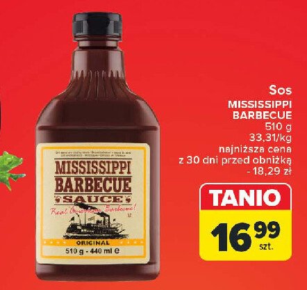 Sos barbecue original Mississippi promocja w Carrefour Market