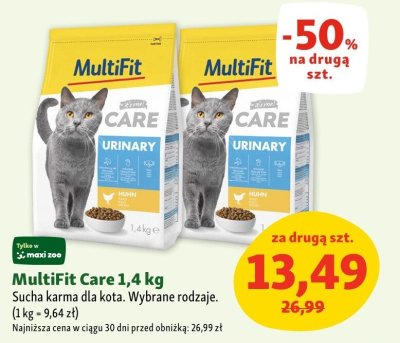 Karma sucha dla kota Care 1,4 kg promocja w MAXI ZOO