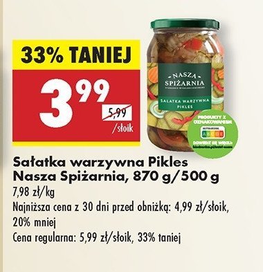 Sa艂atka warzywna pikles Nasza spi偶arnia promocja