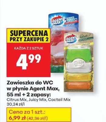 Zawieszka do WC w płynie + 2 zapasy Citrus Mix promocja w Biedronka
