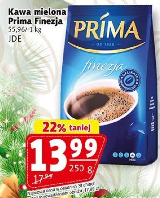 Kawa mielona Prima Finezja JDE promocja w Prim Market
