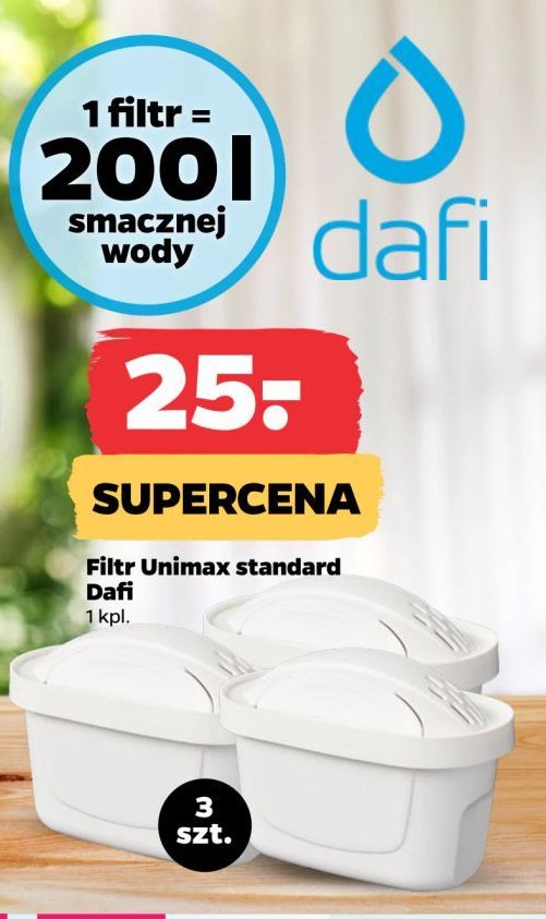 Wkład filtrujący unimax Dafi promocja w Netto