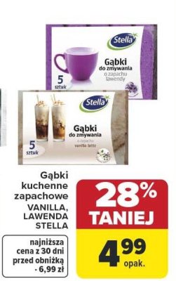 Gąbki kuchenne zapachowe VANILLA, LAWENDA STELLA promocja w Carrefour