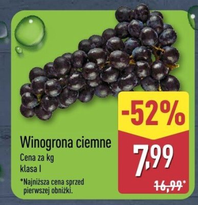Winogrona ciemne promocja w Aldi