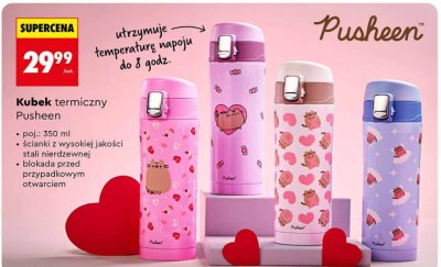 Kubek termiczny Pusheen promocja w Biedronka