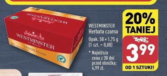 Herbata Westminster ceylon assam promocja