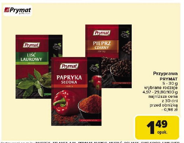 Papryka słodka mielona Prymat promocja w Carrefour Market