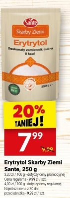 Erytrytol Skarby Ziemi Sante, 250 g promocja w Twój Market