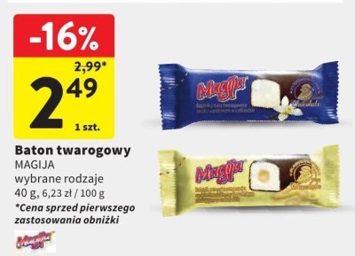 Baton twarogowy MAGIJA wybrane rodzaje promocja w Intermarche