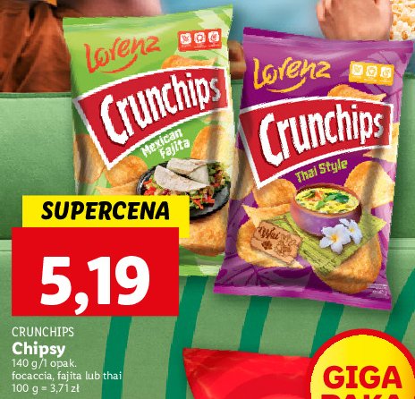 Chipsy thai style Crunchips Crunchips lorenz promocja