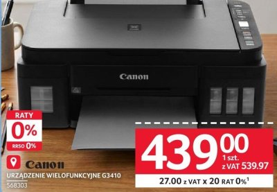 Urządzenie wielofunkcyjne Canon PIXMA G3410 promocja w Selgros