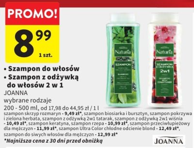 Szampon do włosów JOANNA promocja w Intermarche
