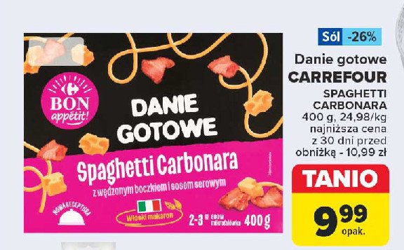 Spaghetti carbonara Carrefour bon appetit! promocja