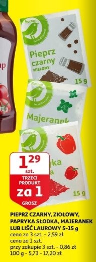 Li艣c laurowy Auchan na co dzie艅 (logo zielone) promocja