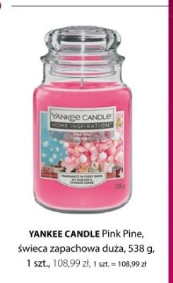 Świeca zapachowa YANKEE CANDLE Pink Pine duża promocja w Hebe
