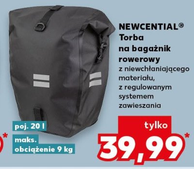 Torba na baga偶nik 20 l Newcential promocja