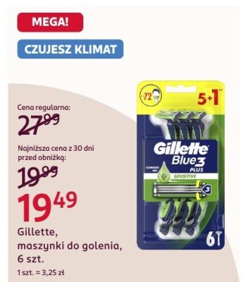 Maszynka do golenia Gillette, 6 szt. promocja w Rossmann