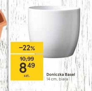 Doniczka basel 14 cm biała promocja